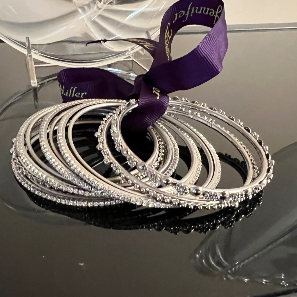 Vintage Jennifer Miller Silvertone Bracelet
